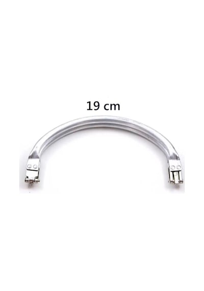2K Gizli Metal Oval Çanta Bursu 19 Cm - Metal Çanta Aparatı Çanta Aksesuarı Açık Ahşap