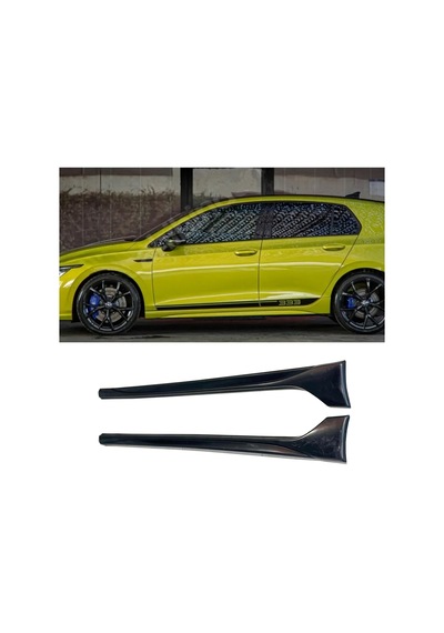 Vw Golf 8 R Yan Marşpiyel Seti Mat Siyah Plastik 2 Adet 2019 2020 2021 2022 2023 2024 2025