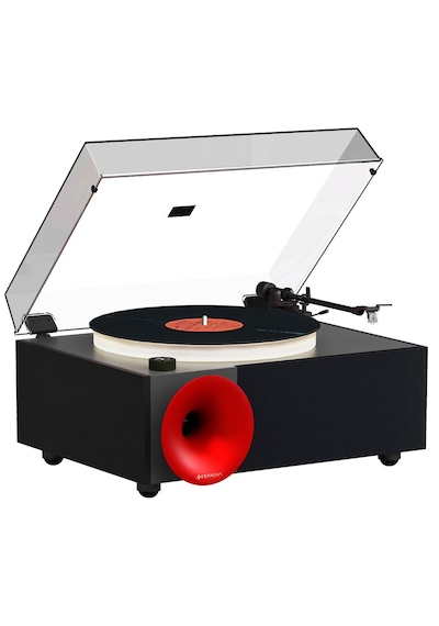 Fennessy İ5s Bluetooth Hoparlörlü 45w Hi-fi Işıklı Retro Pikap Plakçalar Turntable, Siyah
