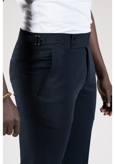 Perpant Slimfit Kemer Tokalı Yazlık Kumaş Pantolon Lacivert