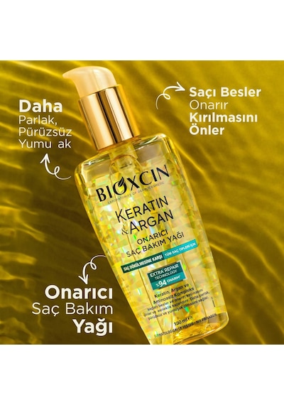 Tr Keratin & Argan Onarıcı Saç Bakım Yağı 150 Ml Yıpranmış Saçlar İçin Nemlendirici Ve Parlaklık Veren