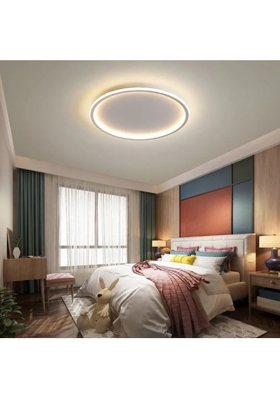 Beyaz Ø40 cm Çember Avize 3000K Sarı Işık Led Tavan Lambası