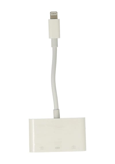 Apr23 Apple iPhone Uyumlu  Otg 3in1 - Beyaz 1