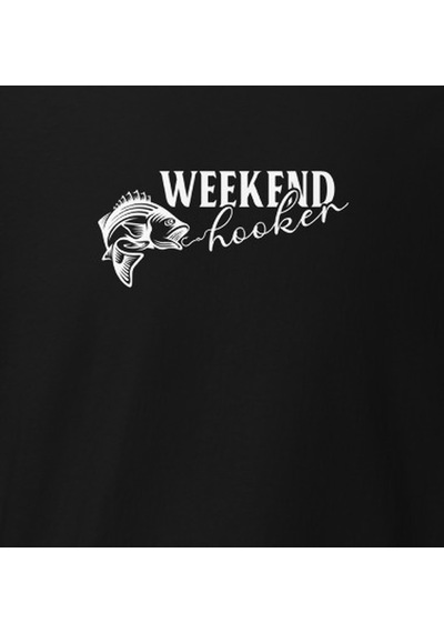 Wildstyle Weekend Forecast Fishing Balıkçılık Hafta Sonu Baskılı Unisex Bisiklet Yaka Pamuklu Tişört