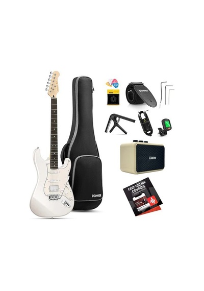 Donner Dst-152 Full-size St Elektro Gitar Seti Beyaz 104182560203