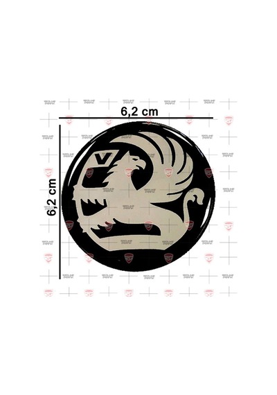 Vauxhall 3D Sticker Gümüş 2 Adet