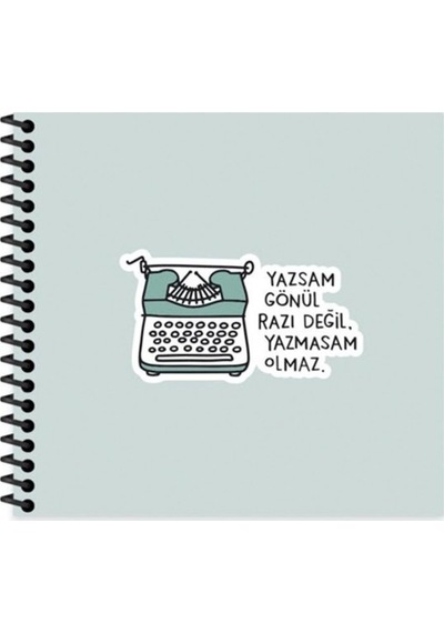 16 15 50yp.çiz.spr.s.kap. Stickerli Def. Yazsan Gönül Razı Değil Yazmasam Olmaz Renkli