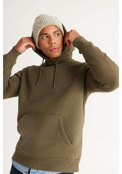 AC&Co / Altınyıldız Classics Erkek Haki Standart Fit Normal Kesim Kapüşonlu Kanguru Cepli Pamuklu Sweatshirt Haki AC&Co / Altınyıldız Classics Erkek Haki Standart Fit Normal Kesim Kapüşonlu Kanguru Cepli Pamuklu Sweatshirt Haki