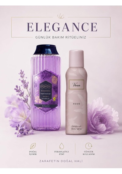 Elegance Doğal Zeytinyağlı Duş Jeli 500 Ml + Vivien Deodorant 150 Ml Seti Diğer