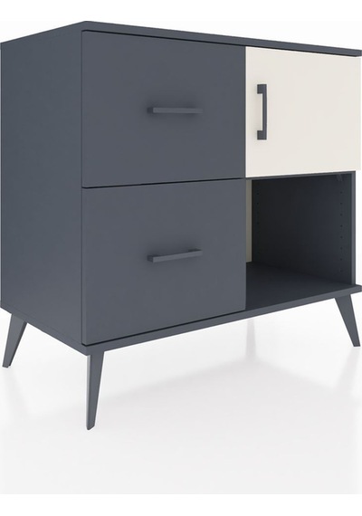 Hyperion Şifonyer Tek Raflı 2 Çekmeceli Tek Kapaklı 88x44x80 Antrasit-aytaşı/antrasit Aytaşı/antrasit Hyperion Şifonyer Tek Raflı 2 Çekmeceli Tek Kapaklı 88x44x80 Antrasit-aytaşı/antrasit Aytaşı/antrasit