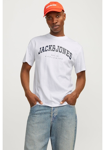 Jack & Jones JJECALEB Erkek  Beyaz Tişört