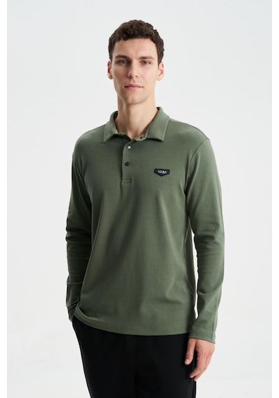 AR-MA Arma Erkek Slim Fit Çıt Çıt Düğmeli Polo Yaka İnterlok Sweatshirt 001