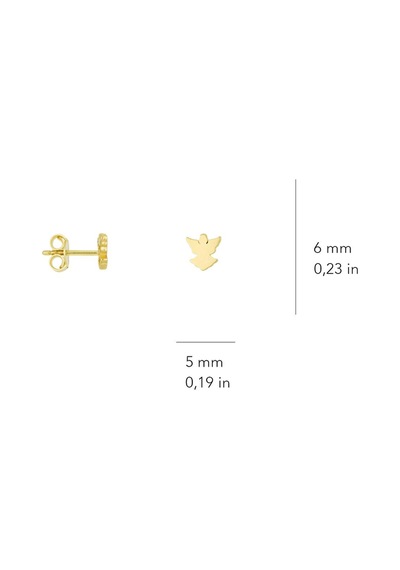 Goldkupe 14 Ayar Altın Melek Küpe 0,74 Gr-2015