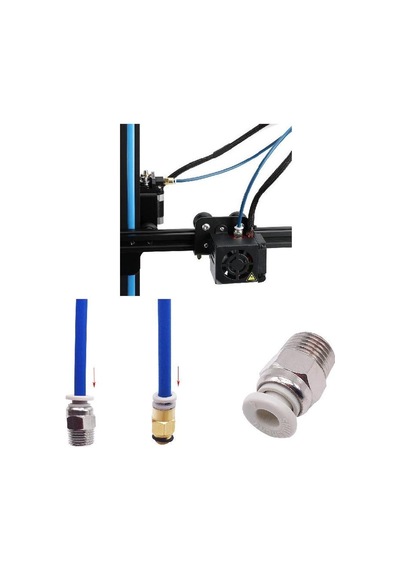 Bowden 3d Yazıcı Hotend İçin Konektörlü J-head İle Ptfe Tüp Kiti