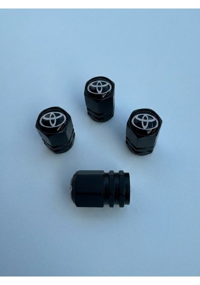 Toyotta Grubu İle Uyumlu Alüminyum Altıgen Sibop Kapak Seti Siyah - İthal Sibop Kapağı 4lü Set