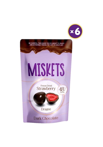 Bitter Çikolata Kaplamalı Çilek 80 Gr X 6 Adet