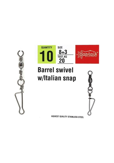 Captain 5025 İtalyan Klips 10lu Paket Black Nikel Standart - 10+2