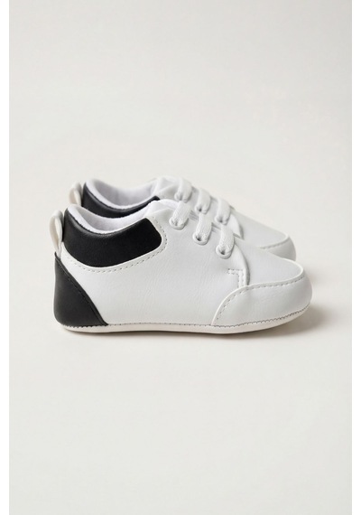 Pufien İlk Adım Ayakkabısı, Bebek Patik, Bebek Ayakkabısı, Yenidoğan Sneakers Siyah