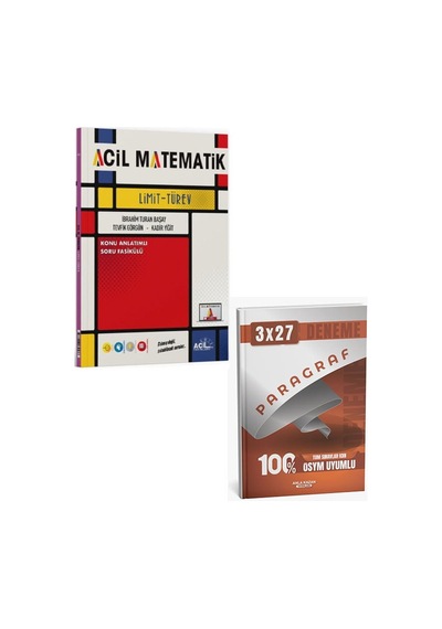 Acil 2027 Acil Matematik Limit Türev+anla Kazan Paragraf Deneme