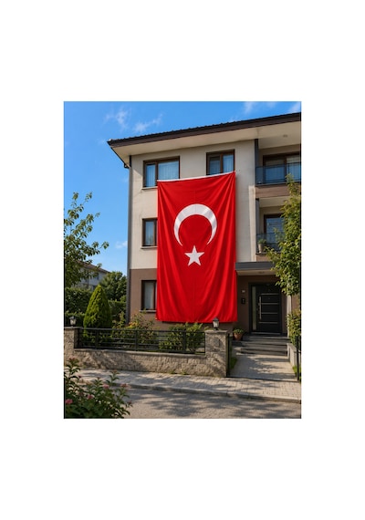 Türk Bayrağı 200x300 Cm 140gr Alpaka Kumaş - Bina Tipi 200 x 300 CM
