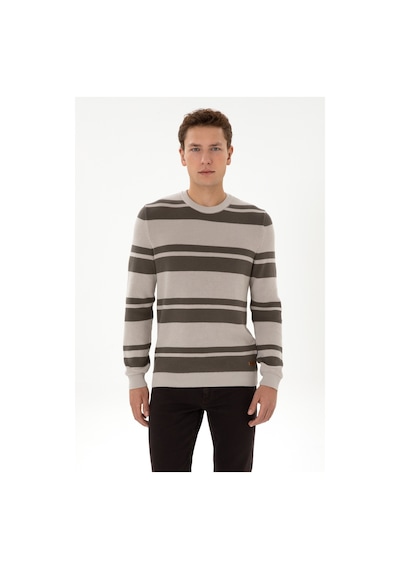 U.S. Polo Assn. Erkek Regular Fit Bisiklet Yaka Taş Kazak 50314952-VR049