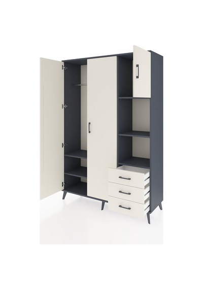 Hyperion Dolap 5 Raflı 3 Çekmeceli Tek Askılı 132x44x195 Antrasit-aytaşı/aytaşı Aytası/aytası Hyperion Dolap 5 Raflı 3 Çekmeceli Tek Askılı 132x44x195 Antrasit-aytaşı/aytaşı Aytası/aytası