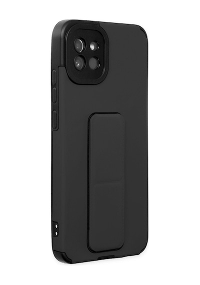 Samsung Galaxy  Uyumlu,  A03 Kılıf Mega Standlı Silikon - Siyah