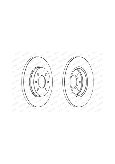 Fren Disk - Fiat Uno, Panda, Fiorino, Palio, 1500/2300, Siena, Duna, Elba, Premio - Ferodo-ddf125