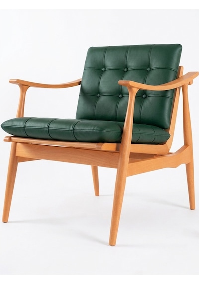 Legno Dual Kolçaklı Ahşap Berjer Natural