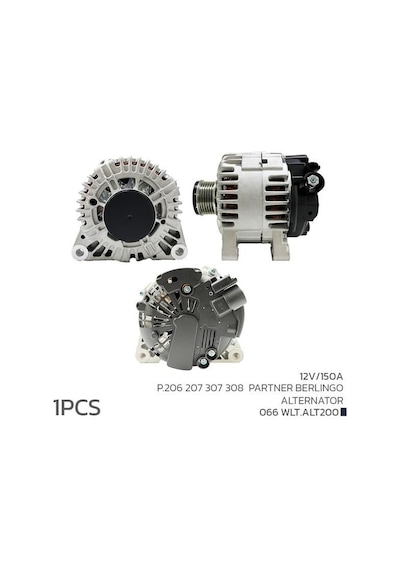 Voltech 066wlt.alt200 - Alternatör 12v 150a P. 206 207 307 308 P