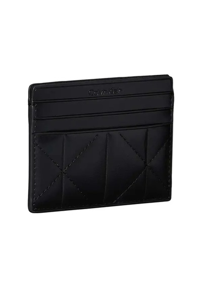 Calvin Klein Quılted Cardcase, Ub1 Siyah Kadın Kartlık