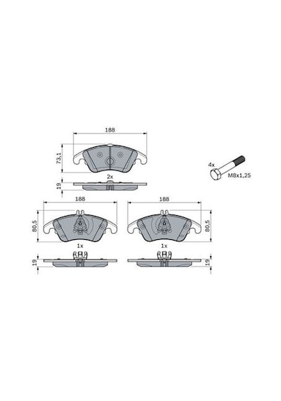 Mercedes E 207 E250Cgi 1.8 2009-2013 Bosch Ön Balata N11.8510