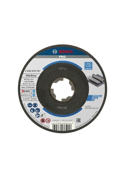 Bosch Pro 115x2,5 Mm X-lock Metal Kesme Taşı Bombeli 2608619781
