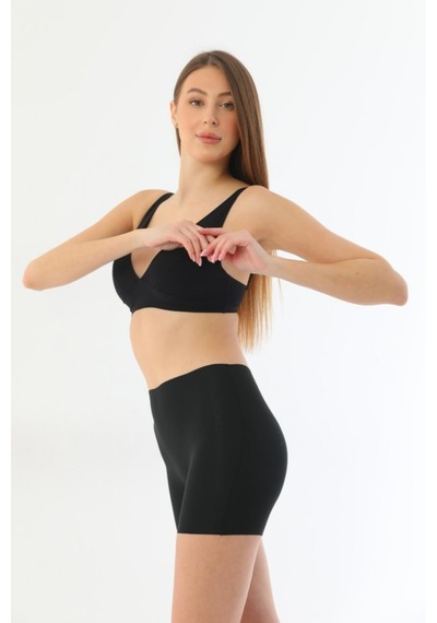 Armillia Dimoda Kadın / Kız Lazer Kesim İz Belli Etmeyen Günlük Rahat Hayalet Boxer Şort Siyah Siyah