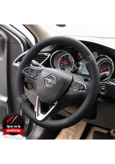 Opel Zafira Life Dikme Direksiyon Kılıfı Premium Komple Delikli Deri Siyah Dikiş 2019-2024