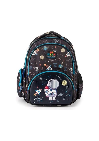 Me Okul Çantası Astronot Lacivert Üç Bölmeli