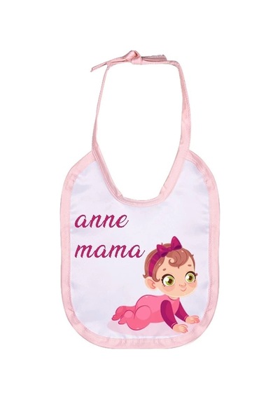 Çocuğunuza Özel Tasarlanabilen Pembe Bebek Önlüğü Açık Pembe