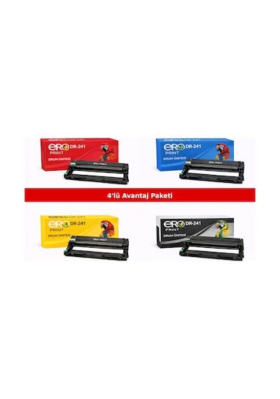 Dr-241 / Brother Dcp-9020cdw İçin 4 Renk Uyumlu Drum Ünitesi Set