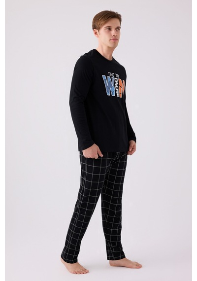 Arnetta Erkek Siyah Pijama Takım Ar3170-s-v1