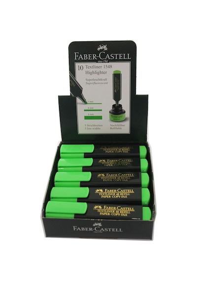 Faber-Castell Fosforlu Kalem Yeşil 10'lu Yeşil