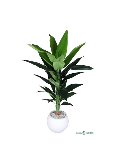 Yapay Çiçek Sitesi Plastik Küre Saksıda Yapay Starliçe Bitkisi 87 Cm Yeşil