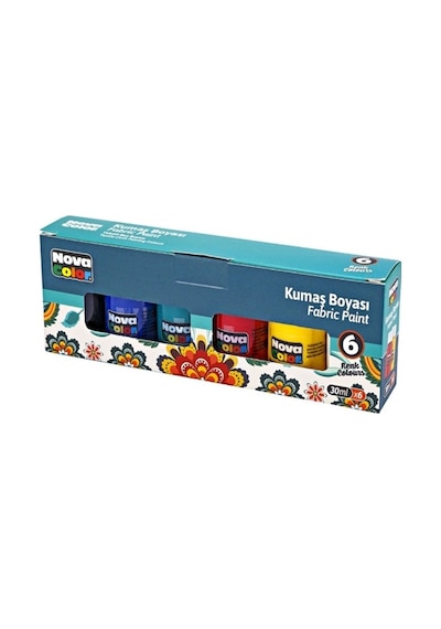 Nova Color Kumaş Boyası 30ml 6lı Çok Renkli