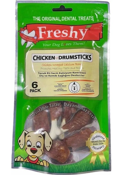 Freshy Chicken Drumsticks Tavuk But Köpek Ödül Kemikleri 6 x 90 G