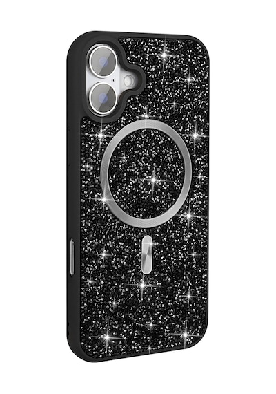 Apple Uyumlu iPad iPhone 16 Plus Kılıf Pırlanta Tasarımlı M-safe Şarj Özellikli Zore Mozaik Silikon Kapak Çok Renkli
