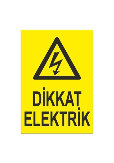 Dikkat Elektrik Tehlike Levhası 25x15 10 Adet - 865607142