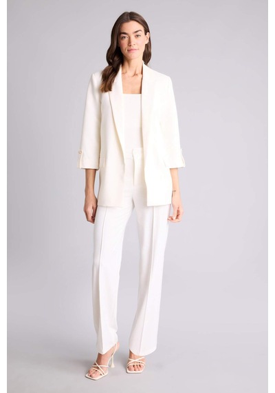Defacto - Oversıze Basıc Blazer Ceket C3215AX26SM Beyaz