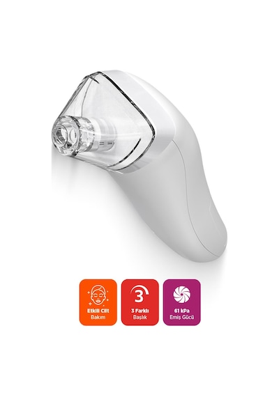 Polosmart Psc48 Pilli 3 Başlıklı Siyah Nokta Temizleme Cihazı Beyaz