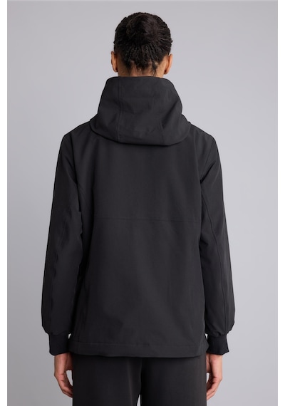 Defacto Regular Fit Rüzgar Geçirmez Su İtici Kapüşonlu Fermuarlı Cepli Polar Astarlı Mont H0672ax26wnbk81 Siyah-bk81