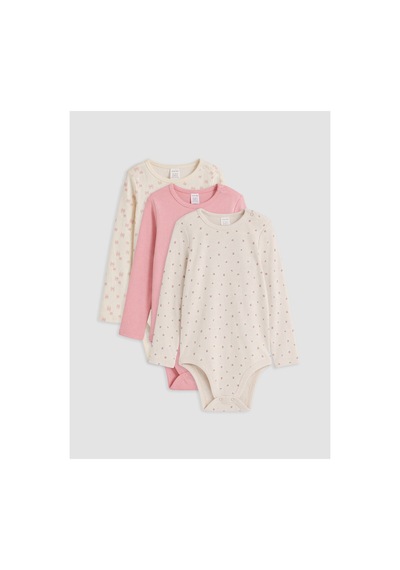 Lc Waikiki Alıta Cıty Farkıyla Lcw Baby Ekru Kız Bebek Çıtçıtlı Body 3'lü Ekru - 930971446 Ekru