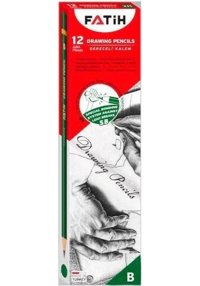 Fatih B Dereceli Kurşun Kalem 12'li Paket Çok Renkli